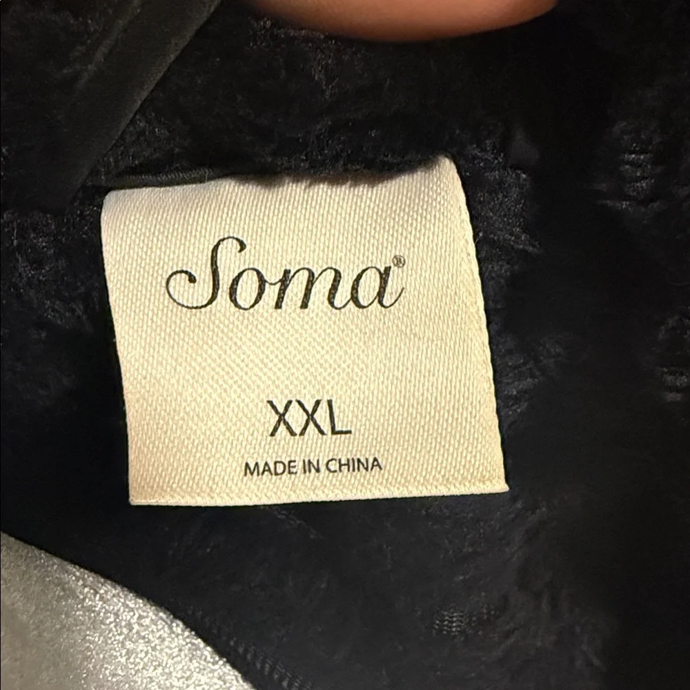 Soma Black Ribbed Robe - Picture 5 of 8